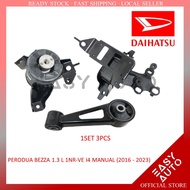 1SET 3 PIECES  PERODUA BEZZA 1.3 MANUAL (2017-2022)  (COMBINE WITH BRACKET) ENGINE MOUNTING KITS ( EASY AUTO )