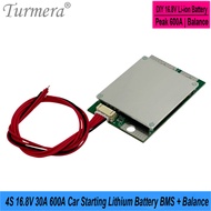 BMS 4S 12.8V Lifepo4 3S 12.6V 4S 16.8V 30A Peak 600A Li-ion Battery BMS Balance for 3.2V 30Ah to 280
