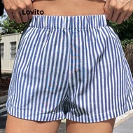 Casual Shorts Striped Pattern Short for Women LNL71037