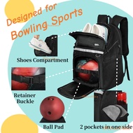 Bowling Backpack Malaysia Single Ball Bag with Shoe Pocket Waterproof Large Capacity Multi Sport Gym