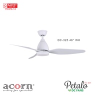 Acorn Petalo DC-325 | 46 Inch Ceiling Fan | 18W LED Tri-Color | Complimentary Decorative No Light Cover