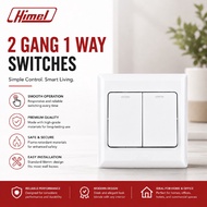 HIMEL ADVANCED SERIES 2 GANG 1 WAY SWITCH