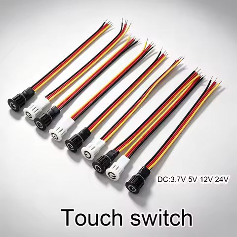 DC12V 24V Touch Switch Mini Touch Switch Sensor Dimmer Cabinet LED Switch Black White Style