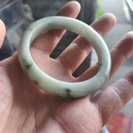 Yipinxuan~Natural Burmese Jade A Product-Y799-Floating Sprinkler Gold Bracelet Width 11.7mm Thick 8m