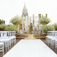 1pc White Carpet For Wedding Aisle Runner, Indoor And Outdoor, Party Decoration,Romantic White Carpe