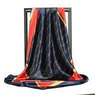 Khăn Choàng Lụa Lụa Satin Chống Nắng Mới Zebra Jungle Phong Cách Mùa Hè Bằng Polyester in Họa Tiết H