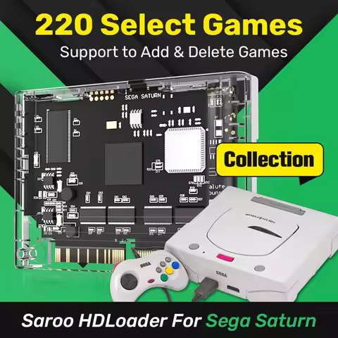 Saroo HDLoader For Saturn Game Reader Cartridge Support Game TF Card with 220 Games Latest Firmware 