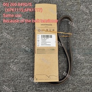 ZR For Volkswagen Ac Generator Belt Fan 6PK1115 06J260849D FOR Passat CC Tiguan Jetta Golf MK6 Car 6