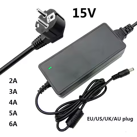 15 Volt Transformer 15v 2a Power Supply au 15 Volt 2a 3a 5a 6a Source 15 v 3 a 4a Power Adapter Swit