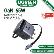 [3 Pin UK Plug]UGREEN 65W Fast Charger GaN Power Delivery High Power PD 3.0 USB Quick Charger for iP