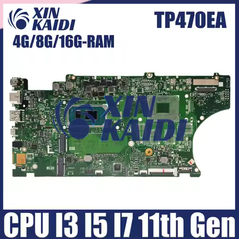 TP470EA Notebook Mainboard For ASUS VivoBook Flip TP470E TP470EZ Laptop Motherboard CPU I3 I5 I7 11t