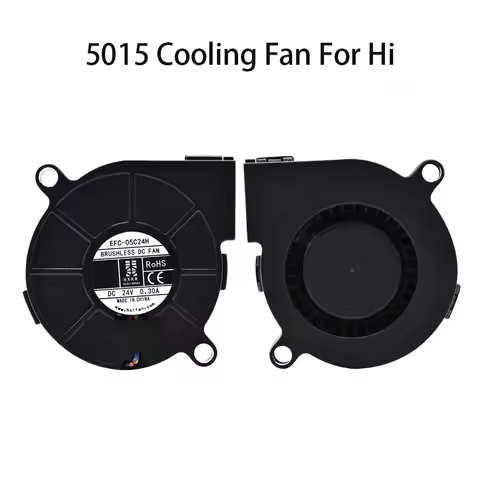 Hi 3D Printer 5015 Cooling Fan Turbo Blower Fan Double Ball Bearing Low Noise Smooth Operation 3D Pr