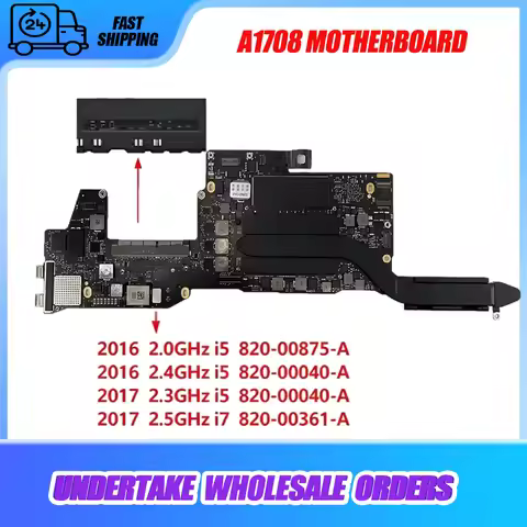 Original A1708 Motherboard for MacBook Pro 13" A1708 Logic Board Laptop I5 I7 8GB 16GB 2016 2017 Yea