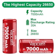 Vapcell K70 26650 7000mah 15A 3.6V Li-ion Rechargeable Battery