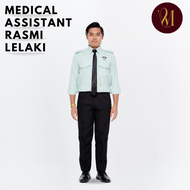 Medical Assistant Mens Shirt Polyester Cotton Viscose with Logo and Name Embroidery POLYESTER & COTT