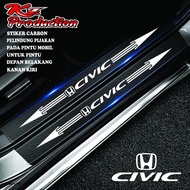 Cutting sticker Sill Plate Civic Car Door Step Sticker Honda Civic Car