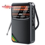 Pocket Radio Portable Mini Full Band Radio AM/FM/SW Radio with Rechargeable Battery Support Earphone