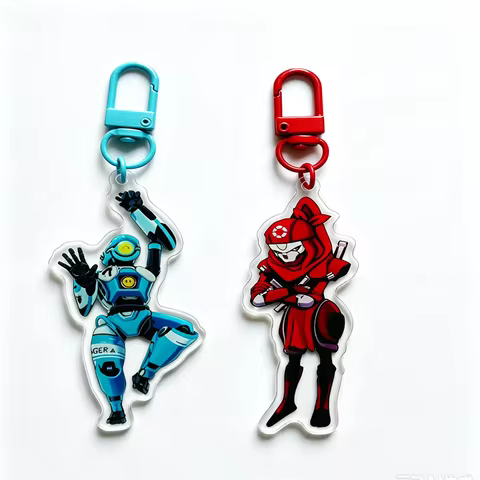 Apex Legends Clear Acrylic Keychain - Pathfinder & Revenant Collectible Keyring for Gamers
