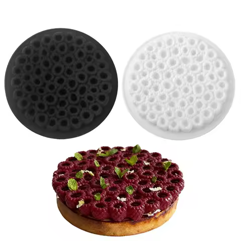 Raspberry Tart Mousse Cake Silicone Mold Raspberry Flower Decoration Mold Fruit Tart Chocolate Desse