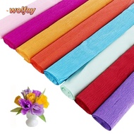 WOLFAY Crepe Paper, DIY Handmade flowers Flower Wrapping Bouquet Paper, Thickened wrinkled paper Production material paper Packing Material