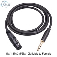 Premium Grade XLR to TRS Stereo 6 35mm 14 Inch Balanced Mic Cable for Mixers