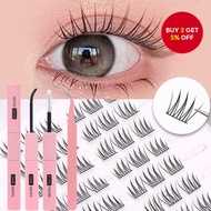 Lash Clusters Manga Lash Extension Kit Curly  Cluster Eyelash Extensions Natural Lash with Bond and 