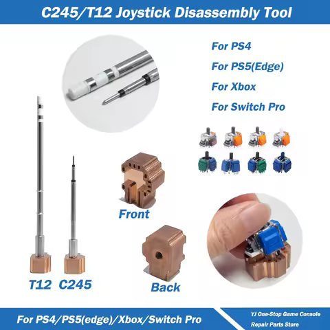 T12 C245 936 Heating Core Removable Joystick Soldering Iron Tip Xbox PS4 PS5 Switch Pro Joystick Dis