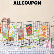 ALLCOUPON Storage Rack, with Base Metal Display Rack, Creative Grid Frame Grid Jewelry Booth Rack Fo