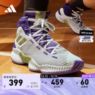 adidas阿迪达斯官方PRO BOUNCE 2018男女冬团队款中帮实战篮球鞋 白/深紫/金属黄 43(265mm)