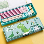 children's stationery box plastic stationery box Complete with pencil sharpener and calculators, pencil cases, student stationery boxes, cartoon patterns