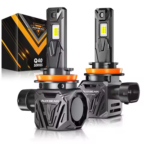 AUXBEAM Q40 SERIES ULTRA-HIGH BRIGHTNESS 30000LM 120W LED HEADLIGHT BULBS 6500K COOL WHITE H4 H11 H1
