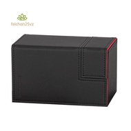 TCG Card Box 100+ Capacity with  Card/Dice Trays- Top Side-Loading Deck Case for Game Cards
