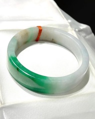 冰種 天然翡翠 緬甸 A玉 玉鐲 • 白底青翡翠方鐲