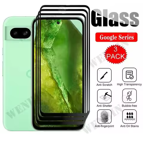 3Pcs Tempered Glass For Google Pixel 9 8A 8 Pro 6 Pro 7 Pro Protective Glass For Google Pixel 7A 6A 