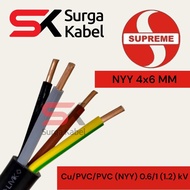 PROMO TERMURAH NYY 4X6MM SUPREME/ KABEL TUFUR 4 X 6MM/ KABEL KAWAT 4X6/ 4 X 6 | READY