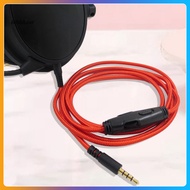  Audio Cord Noise Reduction Lossless Anti-winding 35mm Male to Male Headphone Driver-free Audio AUX Cable for Kingston HyperX Cloud Mix/HyperX Cloud Alpha