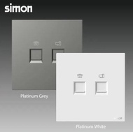 Simon M7 AIR 20A 2 WAY USB TYPE-C Fast Charging CAT6 DATA Switch Socket