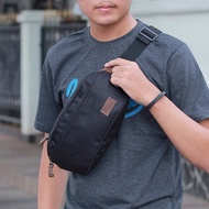 [901] TAS SELEMPANG PRIA KOMBINASI KULIT SAPI  WAISTBAG SLING BAG DISTRO  MODEL TERBARU TAS PINGGANG