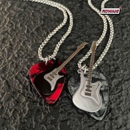 ROWAN1 Jewelry Gift, Unisex Guitar Pick Pendent Necklace