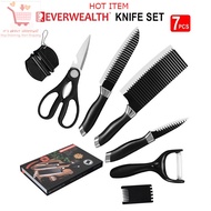 Good Quality Sharp Knife Kitchen Cleaver Slicing Chef Knife 7Pcs Gift Set (Knife+Peeler+Scissor)