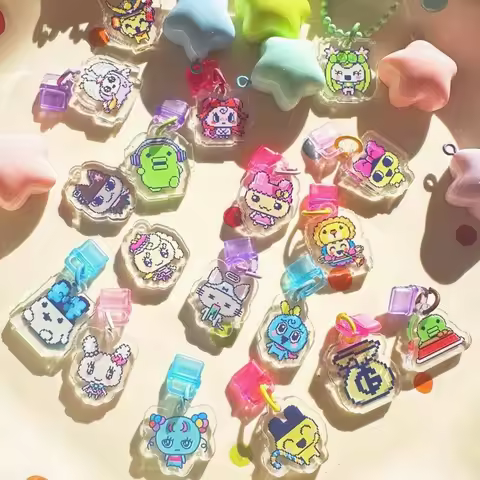 Hot Tamagotchi Dust Stopper Acrylic Chip Small Pendant Phone Chain Keychain 4u Pix Meets Birthday Gi