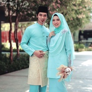 [ SET COUPLE ] KURUNG SOFEA | KURUNG SERI COLOUR MINT GREEN