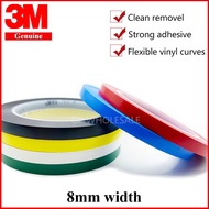 (Width 8mm) 3M 471 Premium Perfomance Strong Vinyl Tape Length 33M  for Decoration, Masking YELLOW B