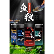 MONSTAR Small Fish Food Powder Pellet for Cichlids/Spirulina/High Protein/Color Enhance 250ml