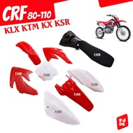 ชุดสีวิบาก แฟริ่งวิบาก สีแดง-ขาว CRF80 CRF110 KTM KLX KLX110 TTR KSR KX65 MSX  ขนาด80-125cc. วิบากแป