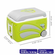 PINNACLE PROXON 47 QT / 45 LITRE COOLER BOX WITH WHEELS - keeps cold up to 100 hours