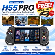 H55PRO Handheld Game Console, 5.5" IPS Display, WiFi 6, 2GB RAM, 5000mAh Battery, PSP Game Support, 