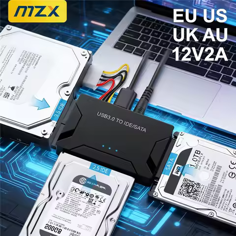 3 HDD USB 3.0 to SATA IDE Converter Adapter Hard Drive Disk Cable 2.5" 3.5" Extension Expand 6TB Lap