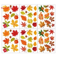 Thanksgiving Fall Leaves Window Clings Thanksgiving Fall Window Stickers for Glass Window Seasonal A