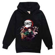 Demon Slayer Boys Girls Hoodies Sweater Fashion Long-sleeved Sweatshirt 8466 Spring Autumn Anime Pullover Sport Kids Clothing